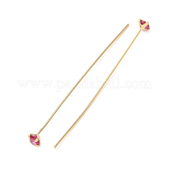 Messing micro pave zirkonia-ohrstecker-Zubehör&nbsp;CU-CBA4618-01G-03