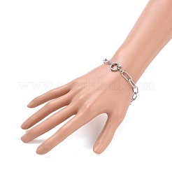 Bracciali a catena con graffetta in acciaio inossidabile 304 anti-appannamento&nbsp;BJEW-JB05631