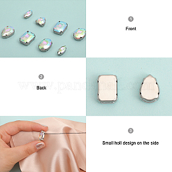 140pcs 12 estilo coser en rhinestone&nbsp;FIND-CA0007-43A