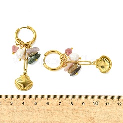 Orecchini a cerchio in acciaio inossidabile 304&nbsp;EJEW-JE07008-02