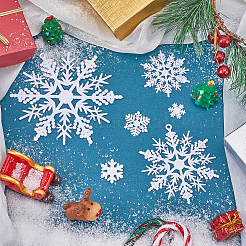 Weihnachts-Sets zur Herstellung von Schneeflockenanhängern und Cabochons aus Kunststoff&nbsp;DIY-SC0026-70
