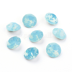 Cabochon in vetro con strass in vetro placcato oro e schiena a punta&nbsp;RGLA-J012-10mm-105