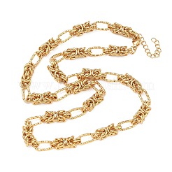 Collane a catena bizantina da 6 mm in acciaio inossidabile 304 per donna&nbsp;NJEW-G201-04G