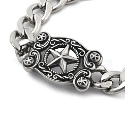 Catene a maglie in acciaio inox 304 bracciali&nbsp;BJEW-C082-03B-AS
