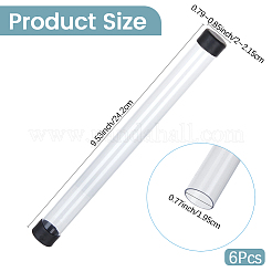 Tubes de rangement en plastique PVC transparent&nbsp;AJEW-CY0002-92B