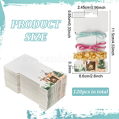 120pcs cartes d'affichage de pince à cheveux en papier&nbsp;DIY-FG0004-25B