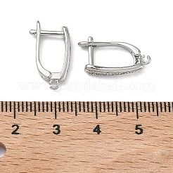Messing Micro Pave klare Zirkonia Creolen Zubehör&nbsp;KK-H256-06P