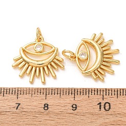 Pendenti in zirconi cubici trasparenti in micro pavè di ottone&nbsp;KK-A304-30A-G