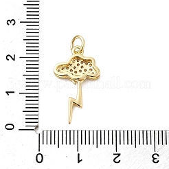 Colgante micropavé cubic zirconia de latón&nbsp;KK-D105-04G