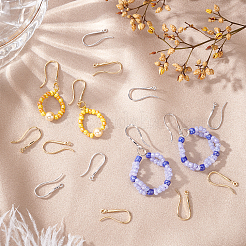 20pcs 2 crochets de boucle d'oreille en laiton de couleur&nbsp;KK-PH0002-77