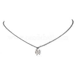 Colgante de trébol de acero inoxidable 201&nbsp;NJEW-JN05353