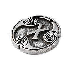 Anhänger aus Legierung mit Runenbuchstaben&nbsp;PALLOY-S193-01AS-07