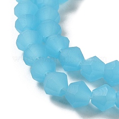 Fili di perle di vetro smerigliato imitazione giada&nbsp;GLAA-F029-JM4mm-B03