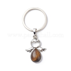 Llavero de piedras preciosas naturales llavero con colgante de ángel&nbsp;KEYC-JKC00381