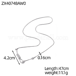 Colliers pendentifs nœud en acier inoxydable 304&nbsp;NJEW-OY002-61P