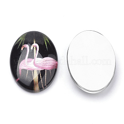 Cabochons en verre à plat&nbsp;X-GGLA-S034-25x18-025