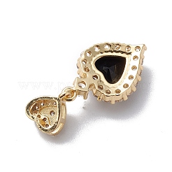 Cremagliera in ottone placcatura pendenti zirconi&nbsp;KK-E003-37G