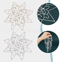 2 pz 2 colori cerchietti con nappe in strass in ottone per donna&nbsp;OHAR-HS0001-06