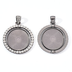 Pendentif de support de cabochon en alliage&nbsp;X-PALLOY-S107-005B-RS