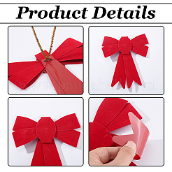 10 x Weihnachtsdekoration aus PVC mit großer Schleife.&nbsp;AJEW-ME0001-68
