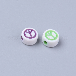 Undurchsichtige weiße Acrylperlen&nbsp;MACR-S273-42