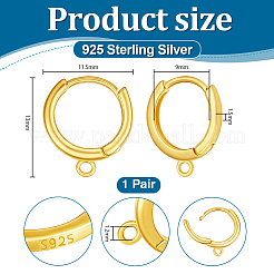 1 Paar Creolen aus Sterlingsilber mit 925 Anhängern&nbsp;STER-PH0004-91G
