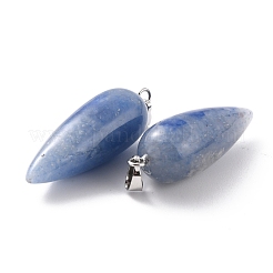 Gefärbte und erhitzte natürliche blaue Aventurin-Spitzanhänger&nbsp;G-F705-01U-P