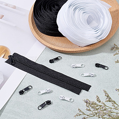 2 Beutel 2 Farben Nylon geschlossener Reißverschluss&nbsp;DIY-NB0014-74