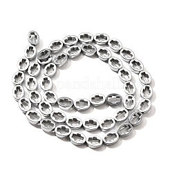 Fili di perline di ematite sintetica non magnetica elettrolitica&nbsp;G-L613-Z01-01G