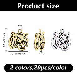40 pz 2 stili pendenti in lega di stile tibetano&nbsp;FIND-DC0008-53