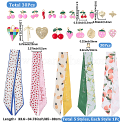 DIY-Sets zur Herstellung von Seidenschal-Halsketten&nbsp;DIY-BM0002-55