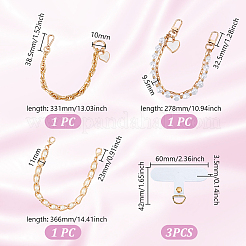 Correas para móvil de aleación y plástico ABS blanco con imitación de perla.&nbsp;AJEW-PH0006-19