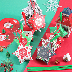 16 Stück 8 Farben Weihnachtsgeschenkboxen in Sternform&nbsp;CON-SP0001-01