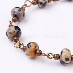 Catene in rilievo di jasper fatti a mano dalmata&nbsp;AJEW-JB00268-02