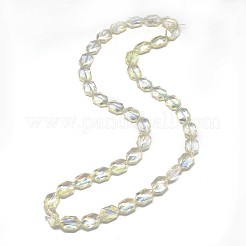 Esagono sfaccettato perle di vetro placca fili&nbsp;EGLA-F089-C02