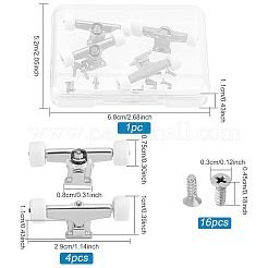 Roue de roulement de support de planche à roulettes en plastique et en alliage d'aluminium&nbsp;AJEW-FG0001-76A
