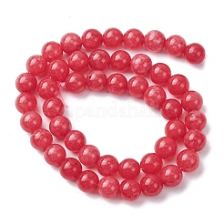 Natürliche weiße Jade Nachahmung Rhodonit Perlen Stränge&nbsp;G-I299-F15-8mm