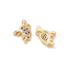Adornos de latón micropavé de circonia cúbica&nbsp;KK-C099-01G-G