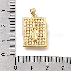 Pendenti in zirconi cubici trasparenti in micro pavè di ottone&nbsp;KK-D431-085A-G