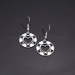 Pendientes colgantes de acero inoxidable 304 para mujer&nbsp;WGBEF1B-01