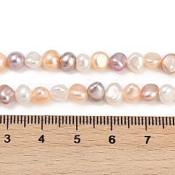 Fili di perle di perle d'acqua dolce coltivate naturali&nbsp;PEAR-P064-19G-02M