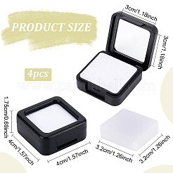 Boîtes de présentation carrées acryliques en vrac de diamants&nbsp;CON-WH0107-11B-01