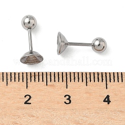 Ohrstecker-Beschläge aus Edelstahl 304&nbsp;STAS-U056-04C-P