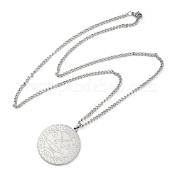 Collane con ciondolo a catena in acciaio inossidabile 304 anti-ossidazione&nbsp;NJEW-H034-02P