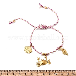 Pulseras de acero inoxidable 304 de la serie Ocean&nbsp;BJEW-K237-16B-G