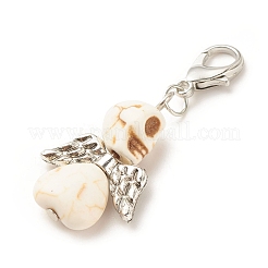 Decorazioni pendenti in turchese sintetico tinto&nbsp;HJEW-JM00672-03