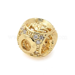 Perline zirconi micro pave  in ottone&nbsp;KK-Z095-04G-06