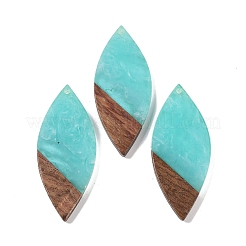 Colgantes grandes de resina & madera&nbsp;WOOD-F015-12