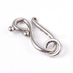 Crochet en argent tibétain et fermoirs fermoirs S&nbsp;LS-LF1277Y
