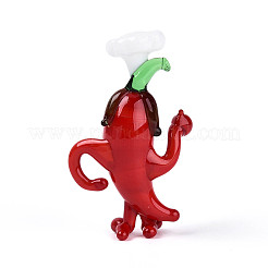 Decorazioni per esposizione di chef di peperoni in cartone animato lavorate a lume fatte a mano&nbsp;LAMP-T025-13C